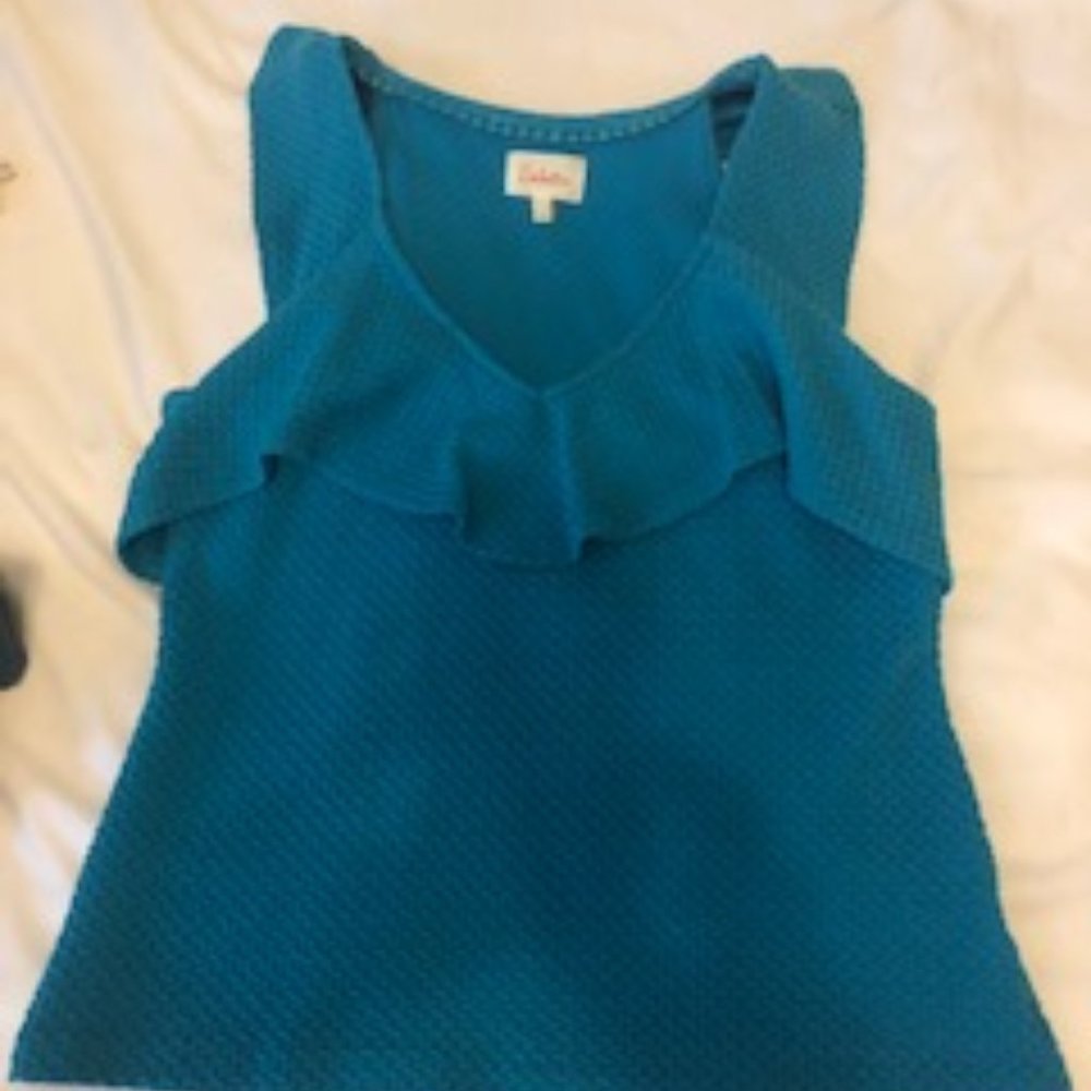 Deletta Anthropologie Teal Top